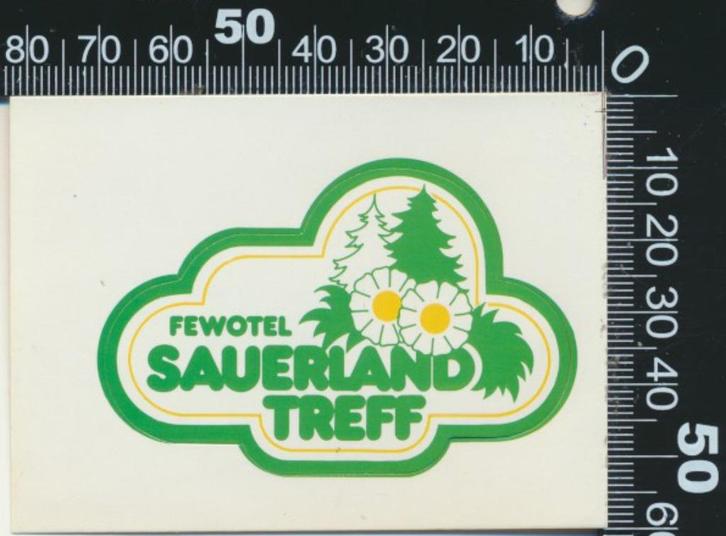 Sticker: Fewotel Sauerland Treff, Verzamelen, Stickers, Zo goed als nieuw, Bedrijf of Vereniging, Ophalen of Verzenden