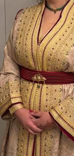 Kaftan/ caftan/ tkchita/ tekchita/ lebsa, Maat 38/40 (M), Galajurk, Beige, Ophalen of Verzenden