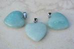 Aquamarijn hartjes hangers, Nieuw, Ophalen of Verzenden, Nvt, Nvt