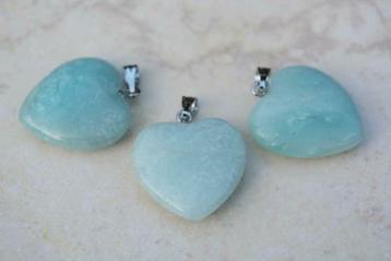 Aquamarijn hartjes hangers beschikbaar voor biedingen