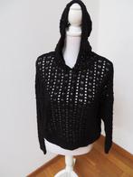 P54 STRADIVARIUS korte oversized trui hoodie zwart M 38/40, Kleding | Dames, Truien en Vesten, Maat 38/40 (M), Zwart, Ophalen of Verzenden
