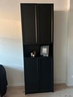 Te koop zwarte hoge kast, Huis en Inrichting, Kasten | Kledingkasten, Ophalen, 200 cm of meer, 50 tot 100 cm, Zo goed als nieuw