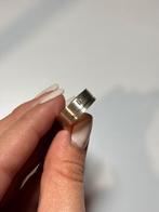 Mannen Zilver ring met natuurlijk Diamant met certificaat, Sieraden, Tassen en Uiterlijk, Ringen, Ophalen of Verzenden, Zo goed als nieuw