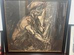 Schilderij mijnwerker, Antiek en Kunst, Ophalen of Verzenden