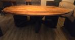 Prachtige ovale mangohouten tafel van de Haco, Huis en Inrichting, Ophalen, 100 tot 150 cm, 200 cm of meer, Zo goed als nieuw