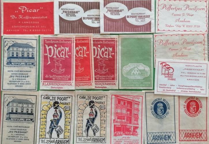 Arnhem gesorteerd op P 122, Verzamelen, Suikerzakjes, Verzenden