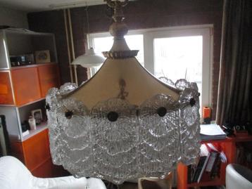 Kalmar design hanglamp jaren 60 messing glas 40 cm retro beschikbaar voor biedingen