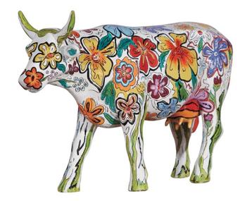 Nieuw Cow Parade koe Vaca Floral cow large gratis verzending beschikbaar voor biedingen