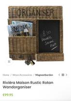 Riviera Maison Wandorganizer Rotan Krijtbord, Huis en Inrichting, Ophalen of Verzenden, Zo goed als nieuw, Krijtbord