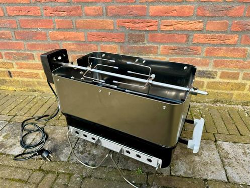 RVS Rotisserie Set voor Weber Go-Anywhere WGA, Tuin en Terras, Houtskoolbarbecues, Zo goed als nieuw, Met accessoires, Ophalen of Verzenden