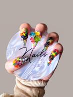Handgemaakte press on nail sets. Eindeloze mogelijkheden!, Overige kleuren, Ophalen of Verzenden, Zo goed als nieuw, Handen en Nagels