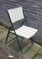 Vier stevige tuinstoelen, Tuin en Terras, Ophalen, Zo goed als nieuw, Hout, Inklapbaar