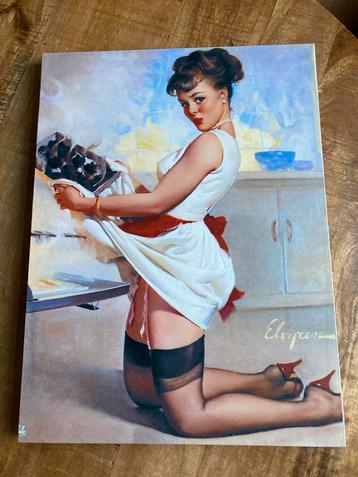 Elvgren 'Let's Eat Out' Canvas Print beschikbaar voor biedingen