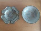 Bronzen schaal en asbak vintage, Ophalen of Verzenden, Brons