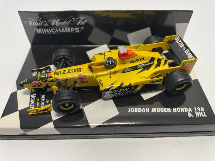 Jordan Mugen Honda 198 D. Hill 1998, Verzamelen, Automerken, Motoren en Formule 1, Zo goed als nieuw, Formule 1, Ophalen of Verzenden
