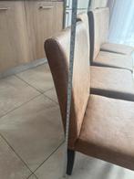 4 eetkamer stoelen goed conditie, Huis en Inrichting, Stoelen, Ophalen, Stof, Bruin, Zo goed als nieuw