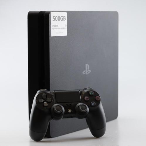 Playstation 4 Slim 500GB Zwart, Spelcomputers en Games, Spelcomputers | Sony PlayStation 4, Zo goed als nieuw