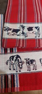 Set DDDDD Theedoek en keukendoek met koeien /Boerderij, Huis en Inrichting, Keuken | Textiel, Ophalen of Verzenden, Zo goed als nieuw