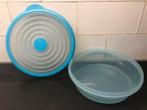 Tupperware adapta bowl blauw schaal kom flexibel deksel1 ltr, Blauw, Schaal, Gebruikt, Ophalen of Verzenden