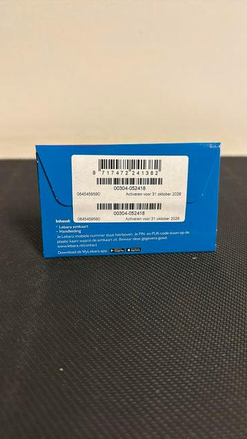 Lebara prepaid simkaart 06 - 4545 9590 beschikbaar voor biedingen