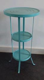 Turkooizen bijzettafel IKEA, Huis en Inrichting, Tafels | Bijzettafels, Ophalen, Rond, Minder dan 55 cm, 45 tot 60 cm