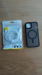 Apple iPhone 13 14 hoesje en kabel, Ophalen of Verzenden, Zo goed als nieuw, IPhone 13, Hoesje of Tasje