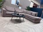 ZGAN XL Ribstof Trendy Hoekbank - Taupe - 315 x 250, Ophalen, 250 tot 300 cm, Zo goed als nieuw, 150 cm of meer
