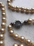Parelketting met zilver ingelegd slotje, Sieraden, Tassen en Uiterlijk, Antieke sieraden, Ophalen of Verzenden, Zilver, Ketting