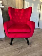 Oorfauteuil rood, Huis en Inrichting, Fauteuils, Ophalen, Vintage, 75 tot 100 cm, Zo goed als nieuw