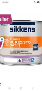 Sikkens rubbol bl rezisto satin ral 9001 ( cremewit), Doe-het-zelf en Verbouw, Verf, Beits en Lak, Wit, Nieuw, Ophalen of Verzenden