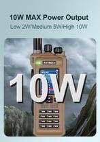 ANYSECU GT-12 FM AM UHF VHF Dual band TX 10W, Nieuw, Portofoon of Walkie-talkie, 15 km of meer, Handsfree-functie