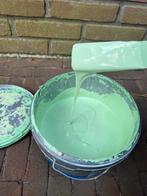 Turquoise muurverf, Minder dan 5 liter, Ophalen, Zo goed als nieuw, Verf