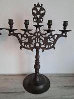 2 grote bronzen shabbat kandelaars, Ophalen of Verzenden, Koper of Brons