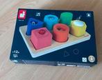 Janod houten puzzel met 6 vormblokken, Ophalen of Verzenden, Zo goed als nieuw, Overige typen