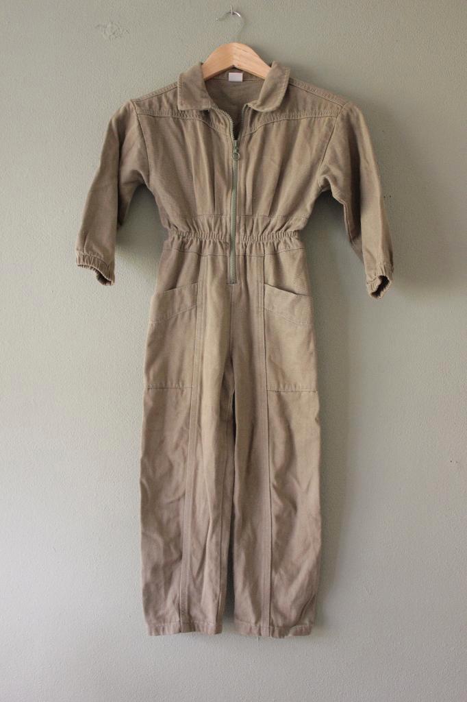 Stoere jumpsuit, LC Waikiki, 122, groen, 100% katoen, Kinderen en Baby's, Kinderkleding | Maat 122, Zo goed als nieuw, Meisje
