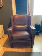 Lederen Fauteuil - Comfortabel en Klassiek, Ophalen, Gebruikt, Leer, 75 tot 100 cm