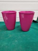 -	bloempotten 2 stuks roze paars, Ophalen of Verzenden, 'T Olde Gre-j, Info@toldegrej.nl, Endepoelstraat 20f Didam