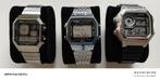 Drie Casio vintage horloges (ABL-100WE/AE-1200WH/A130WE), Ophalen, Polshorloge, Overige materialen, Zo goed als nieuw