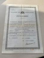 Ontslagbrief Koninklijke Marechaussee Abraham Basting (1933), Verzenden, Landmacht, Nederland