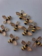 10 stuks bij bedels hangers geel zwart goud metaal kralen, Hobby en Vrije tijd, Kralen en Sieraden maken, Ophalen of Verzenden