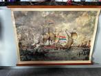 Poster vloot van Amsterdam, Ophalen, Gebruikt, Rechthoekig Liggend, Canvas of Doek