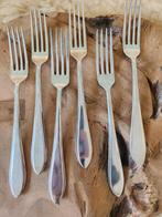 6x Verzilverde vork Gero - Puntfilet, Antiek en Kunst, Antiek | Bestek, Ophalen of Verzenden