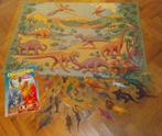 Set dinospeelgoed: kleed, bouwplaat en dino figuren, Ophalen, Gebruikt