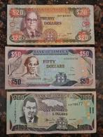 3 x bankbiljet Jamaica 20 50 100 dollars, Ophalen of Verzenden, Noord-Amerika, Setje