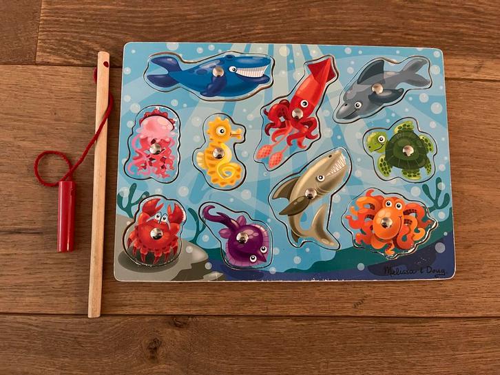 Magneet Puzzel met Vishengel - Dieren, Kinderen en Baby's, Speelgoed | Kinderpuzzels, Gebruikt, 2 tot 4 jaar, 10 tot 50 stukjes