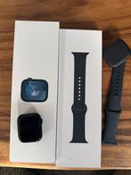 Apple Watch 9 45mm Zwart - Zo goed als nieuw, Sieraden, Tassen en Uiterlijk, Smartwatches, Afstand, Zwart, IOS, Ophalen of Verzenden