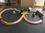 Houten treinbaan, Kinderen en Baby's, Speelgoed | Houten speelgoed, Ophalen, Zo goed als nieuw