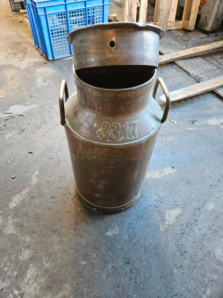 Koper kleurige melkbus, Tuin en Terras, Tuinwanddecoratie, Ophalen of Verzenden