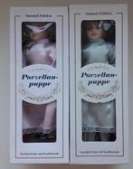 2 porseleinen handbeschilderde poppen nog nieuw in de doos, Verzamelen, Poppen, Ophalen of Verzenden, Nieuw, Pop