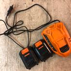 Aeg 2x accu en lader, Verzenden, Gebruikt, Boor- en Schroefmachine